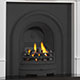 Black clifton cast granite hearth gas