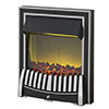 Elan electric fire in chrome and black