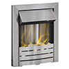 Helios electric fire brushed steel